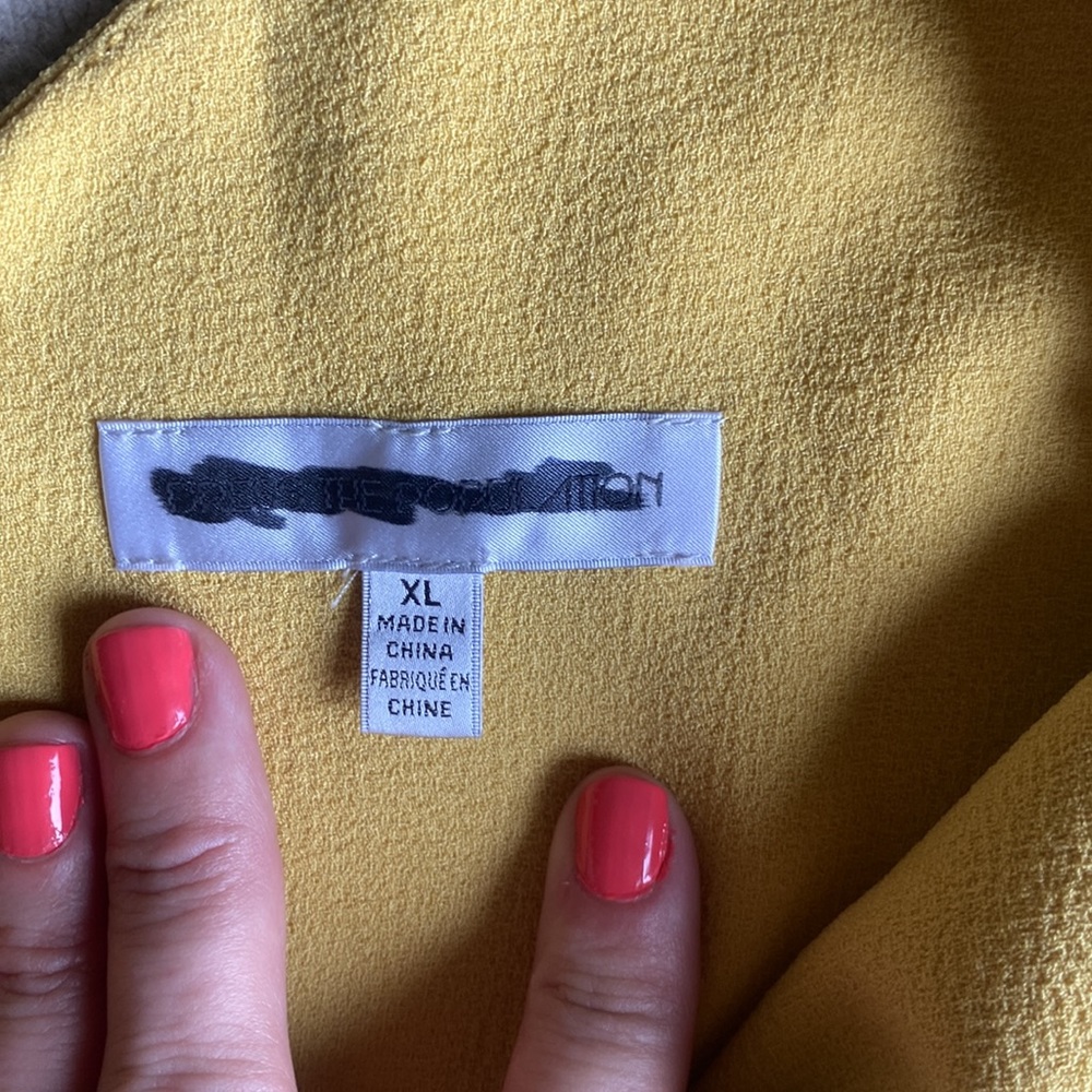 NWOT Dress the Population Canary Yellow Sandra Mermaid Gown Maxi Dress, size XL - Picture 5 of 8